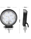 Car LED Work Light Mini Round 9 Lights 27W Auxiliary Light Modified Headlight Engineering Spotlight Headlight